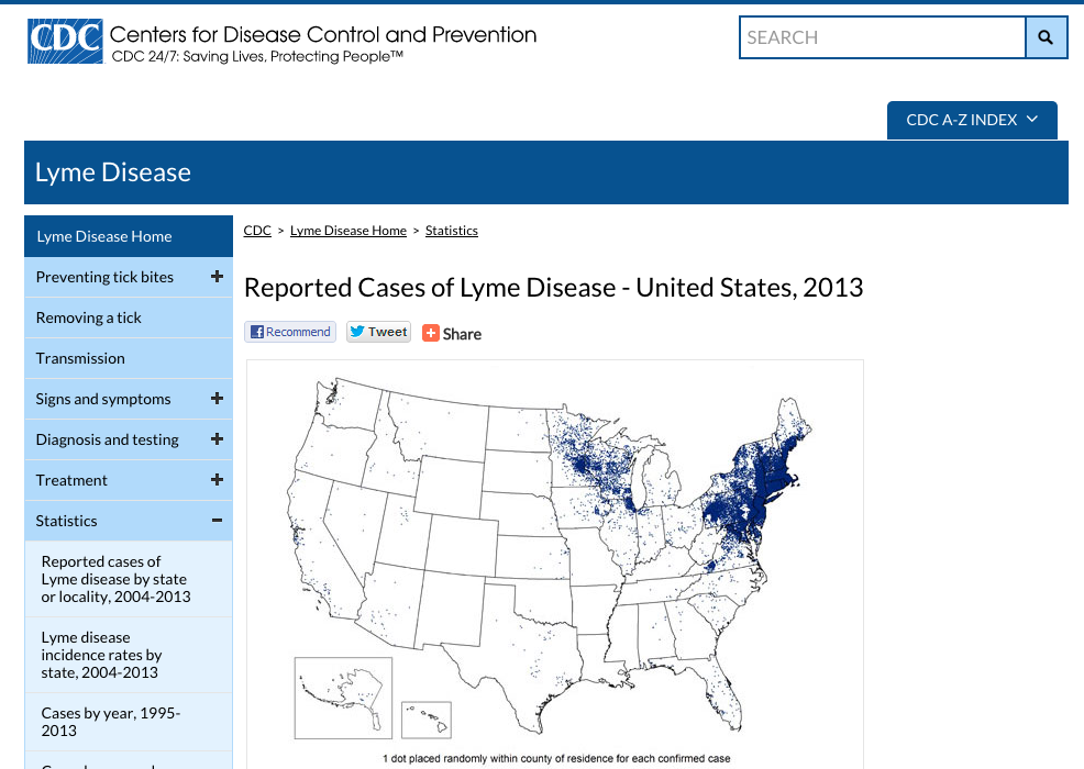 Reported Cases of Lyme Disease