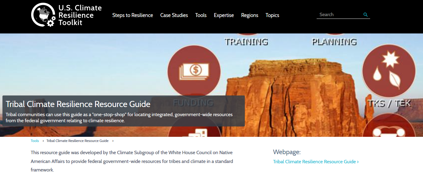https://toolkit.climate.gov/tool/tribal-resilience-resource-guide