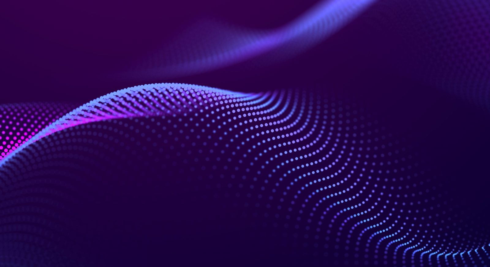 Abstract purple and blue illustration depicting digital technology, waves