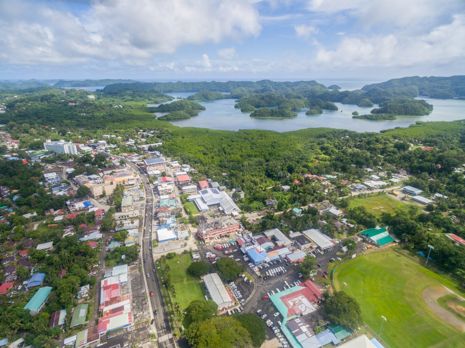 Koror Town in Palau Island.