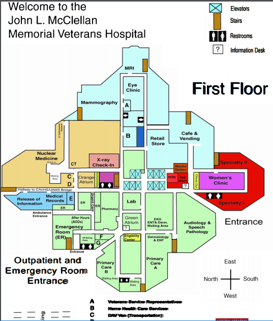 John L. McClellan Memorial Veterans Hospital_Campus map