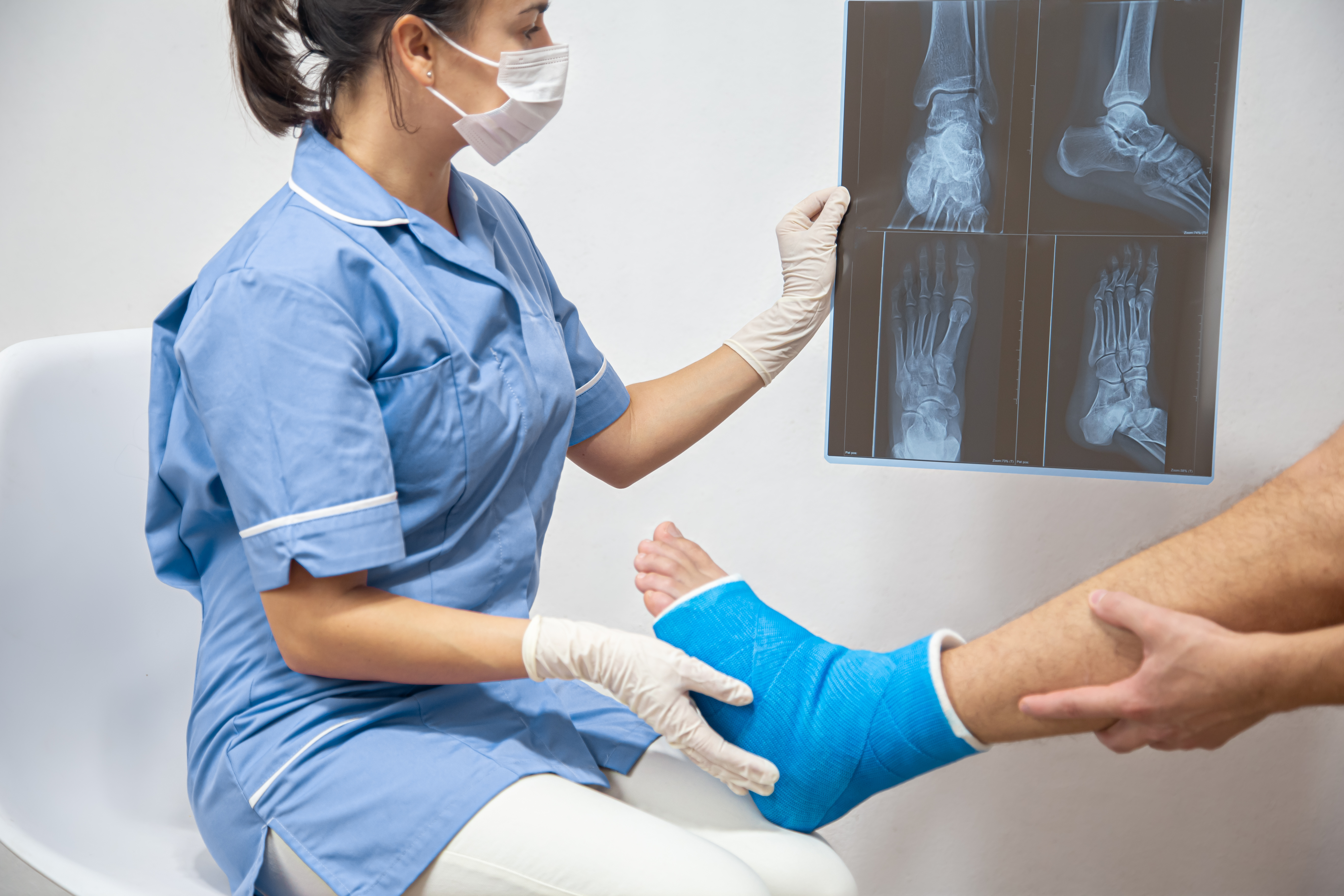 Podiatrist exams xrays