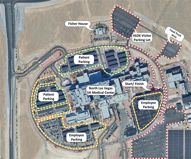 VA2K Event map of the North Las Vegas VA Medical Center