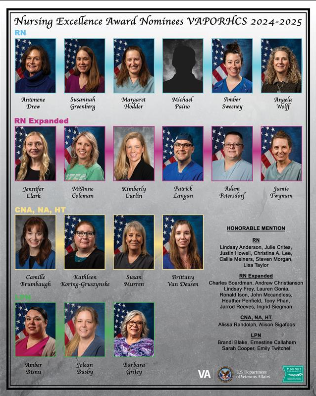 Poster for 2024-2025 Nursing Excellence Award Nominees