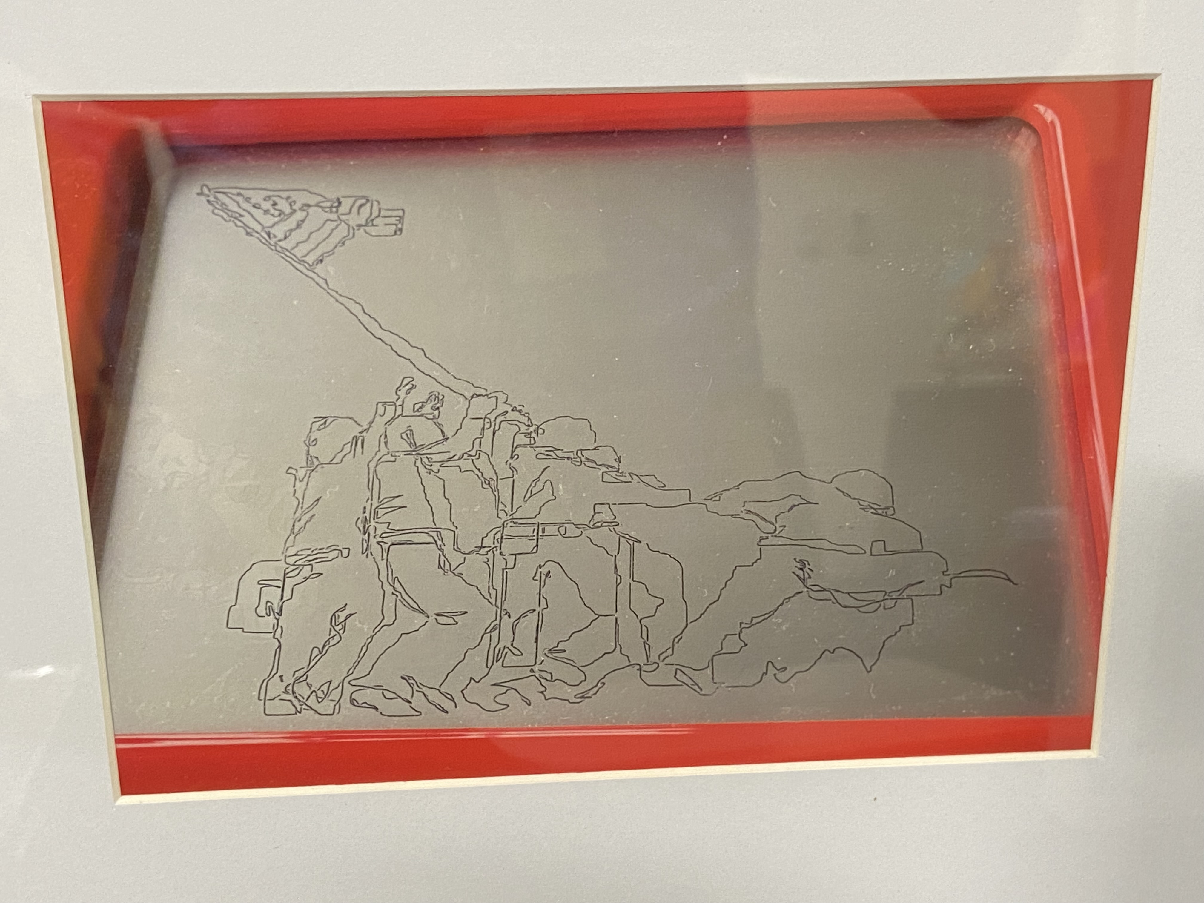 An etch a sketch work of art submitted into the Creative Arts Festival Show.