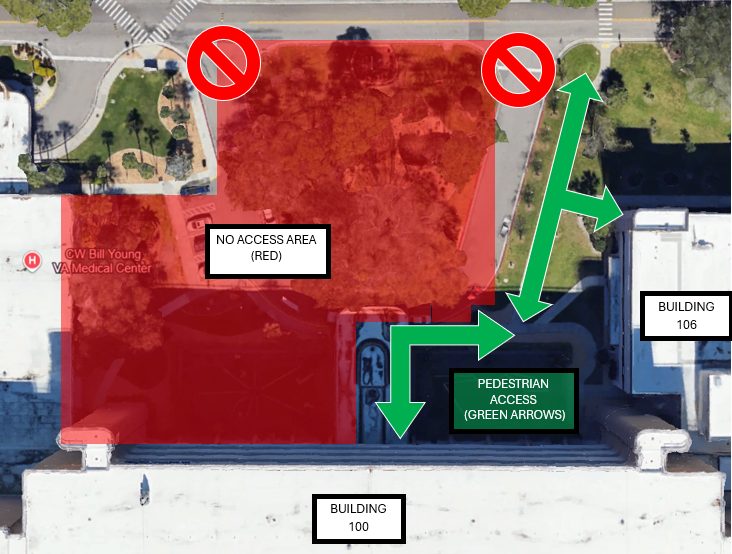 Graphic depicting impacted area for repairs to road erosion.