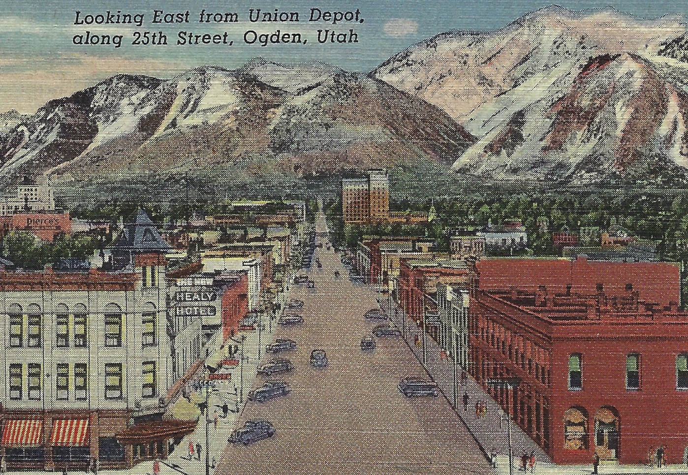 Postcard of downtown Ogden from the mid-1920s.