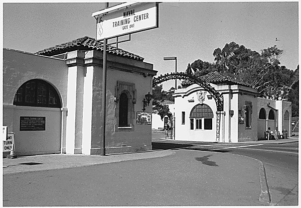 Naval Training Center main gate, San Diego, California (National Archives and Records Administration, 295588