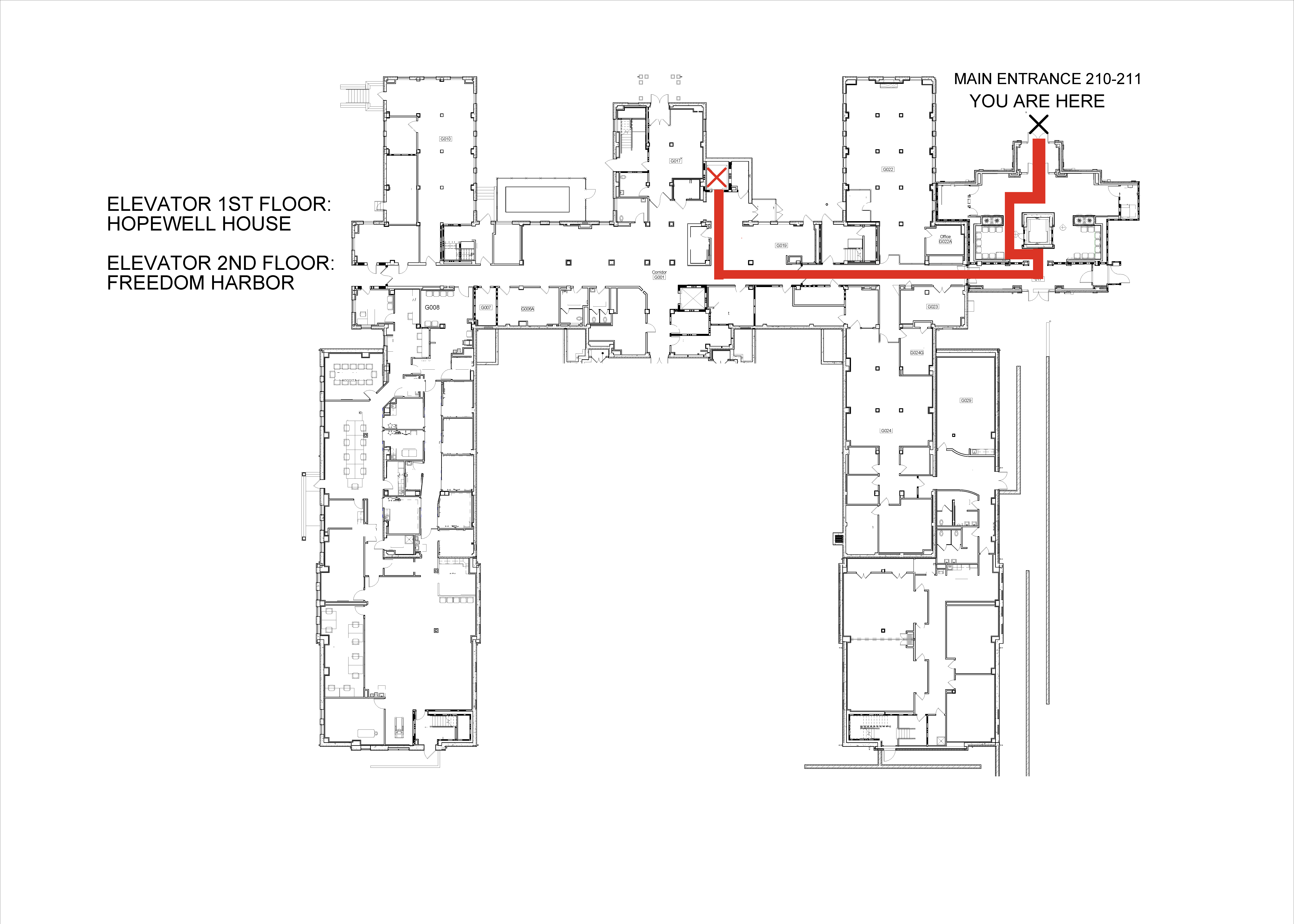 Main Entrance to Freedom Harbor/Hopewell House