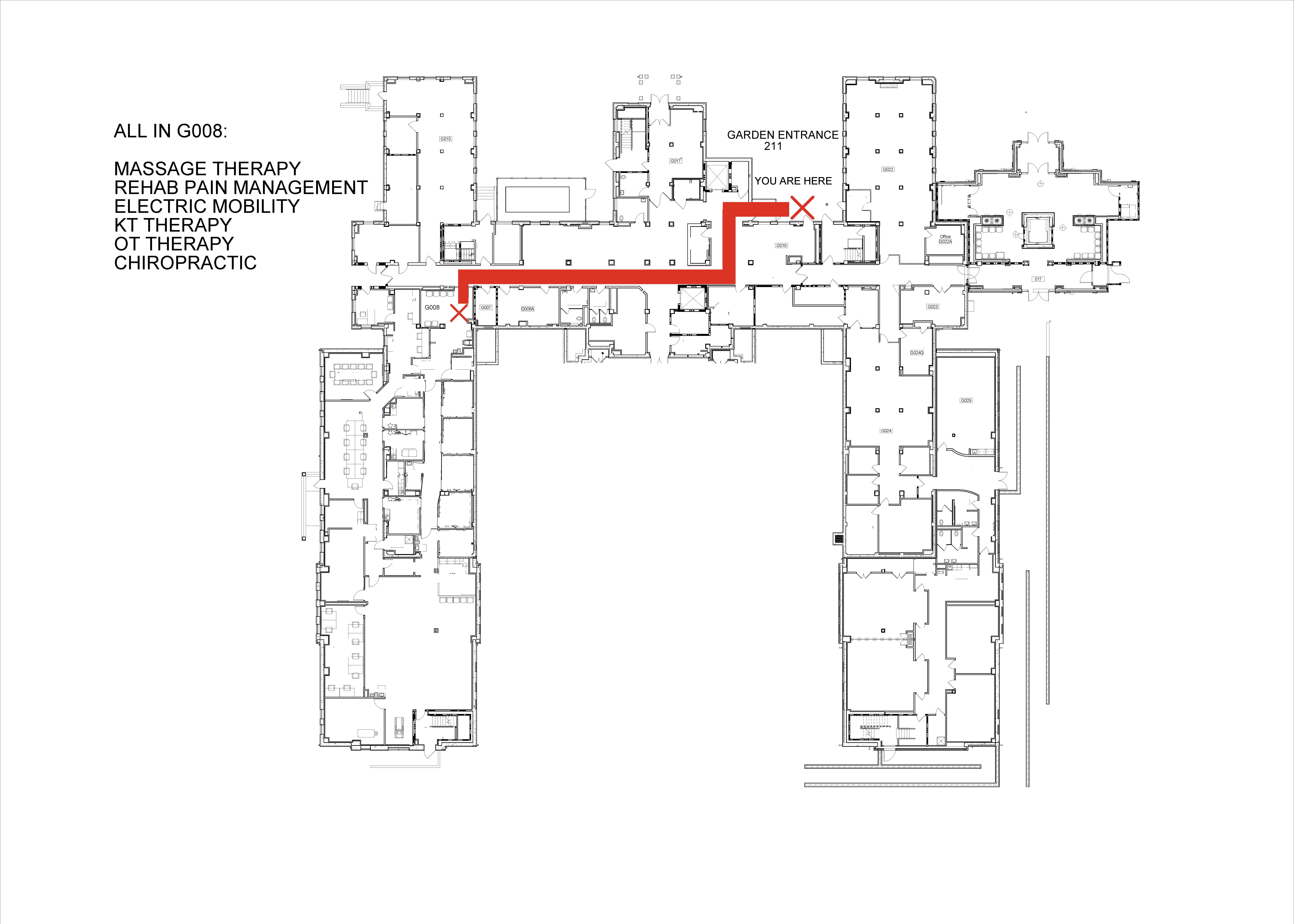 garden entrance to pain, KT, OT, Chiro