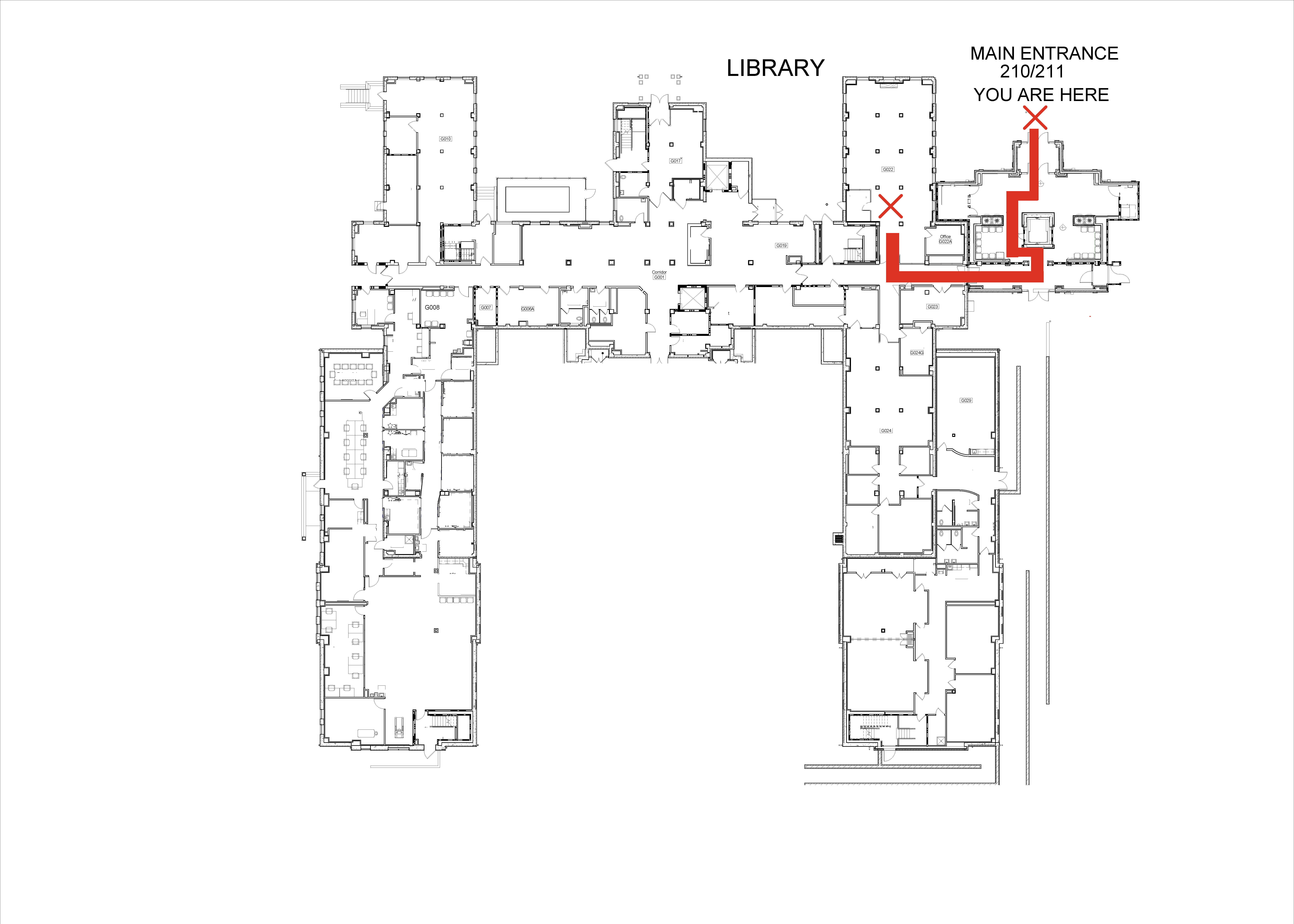 Main Entrance to Library