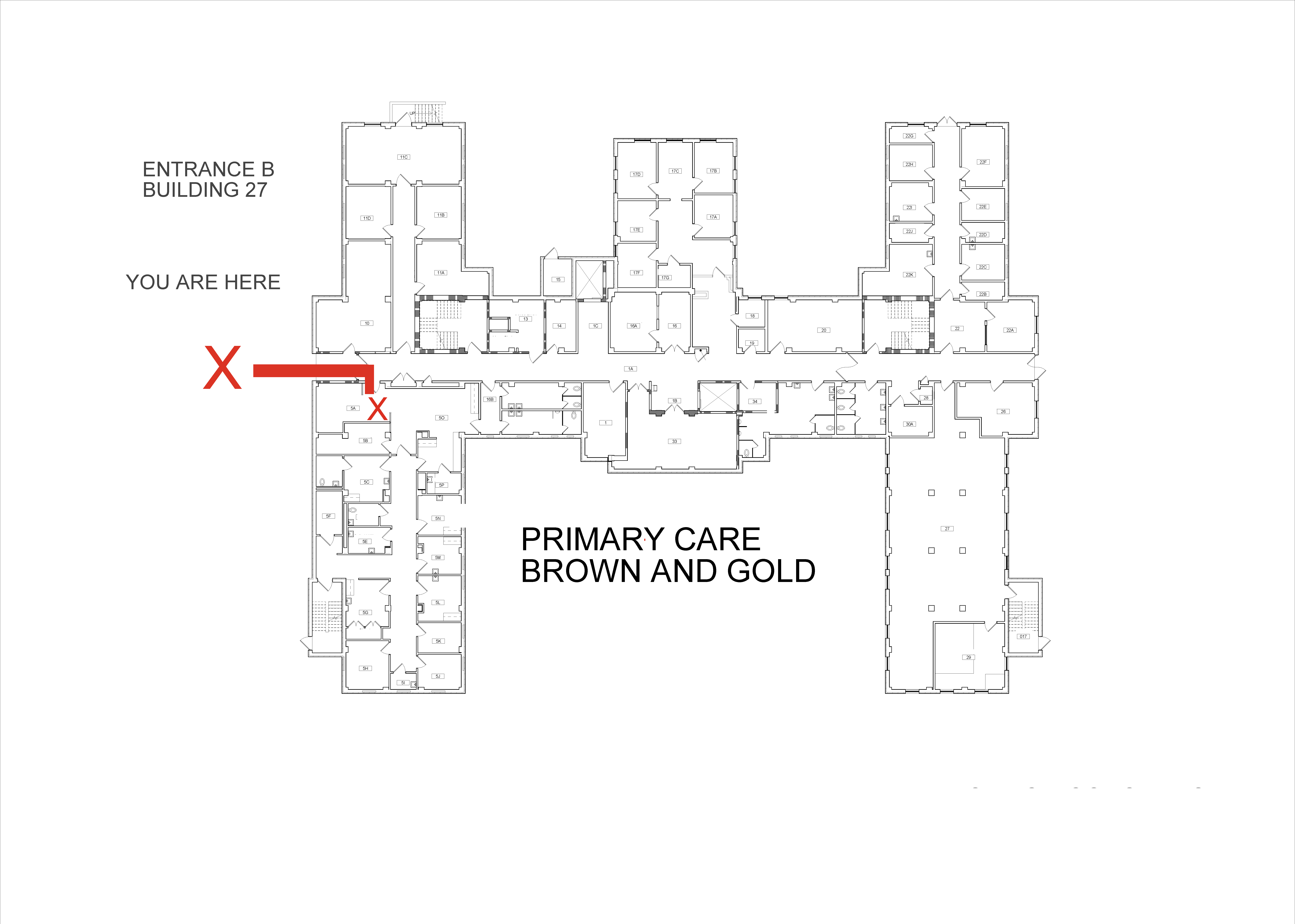 Entrance B to Brown and Gold