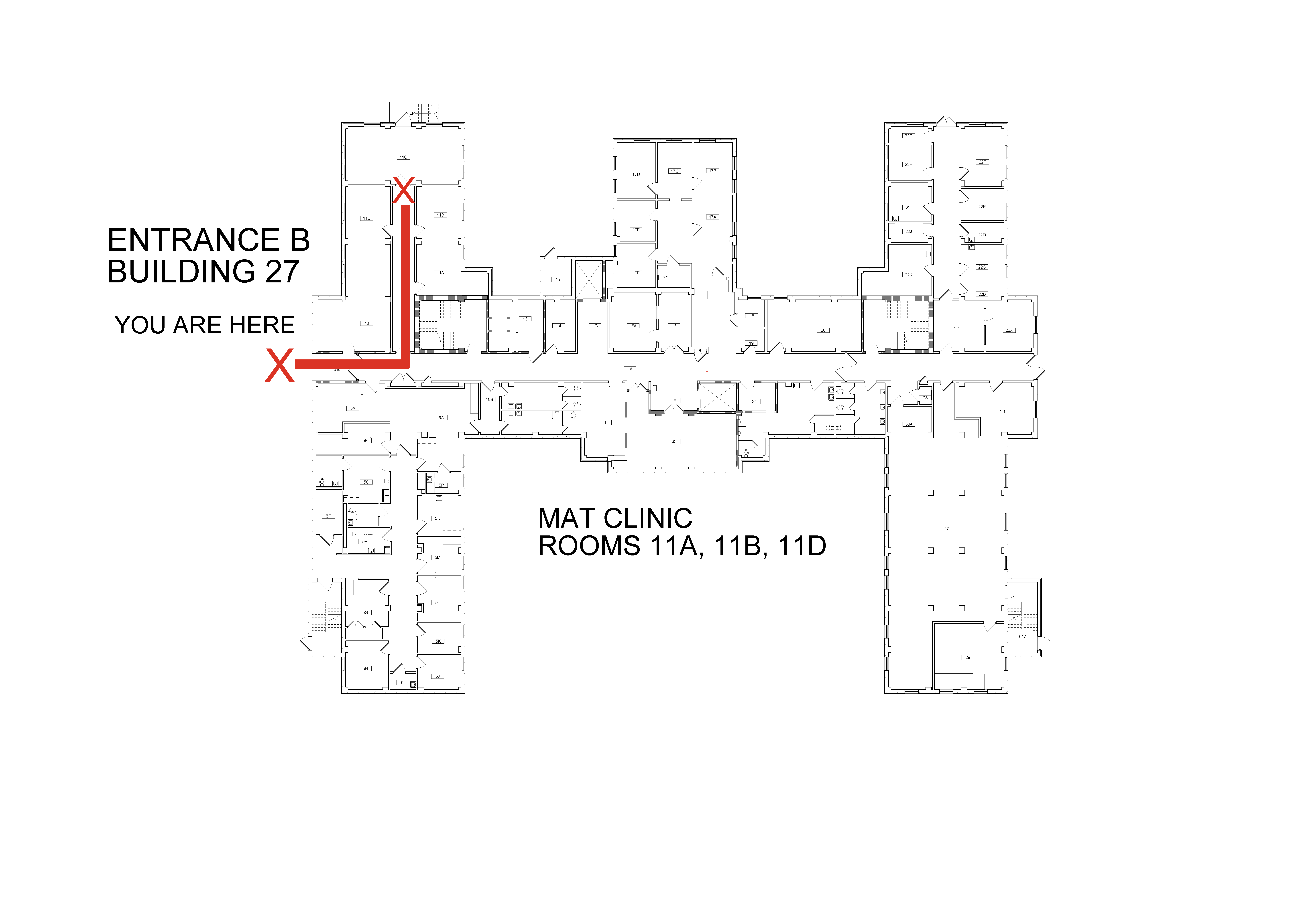 Entrance B to MAT Clinic