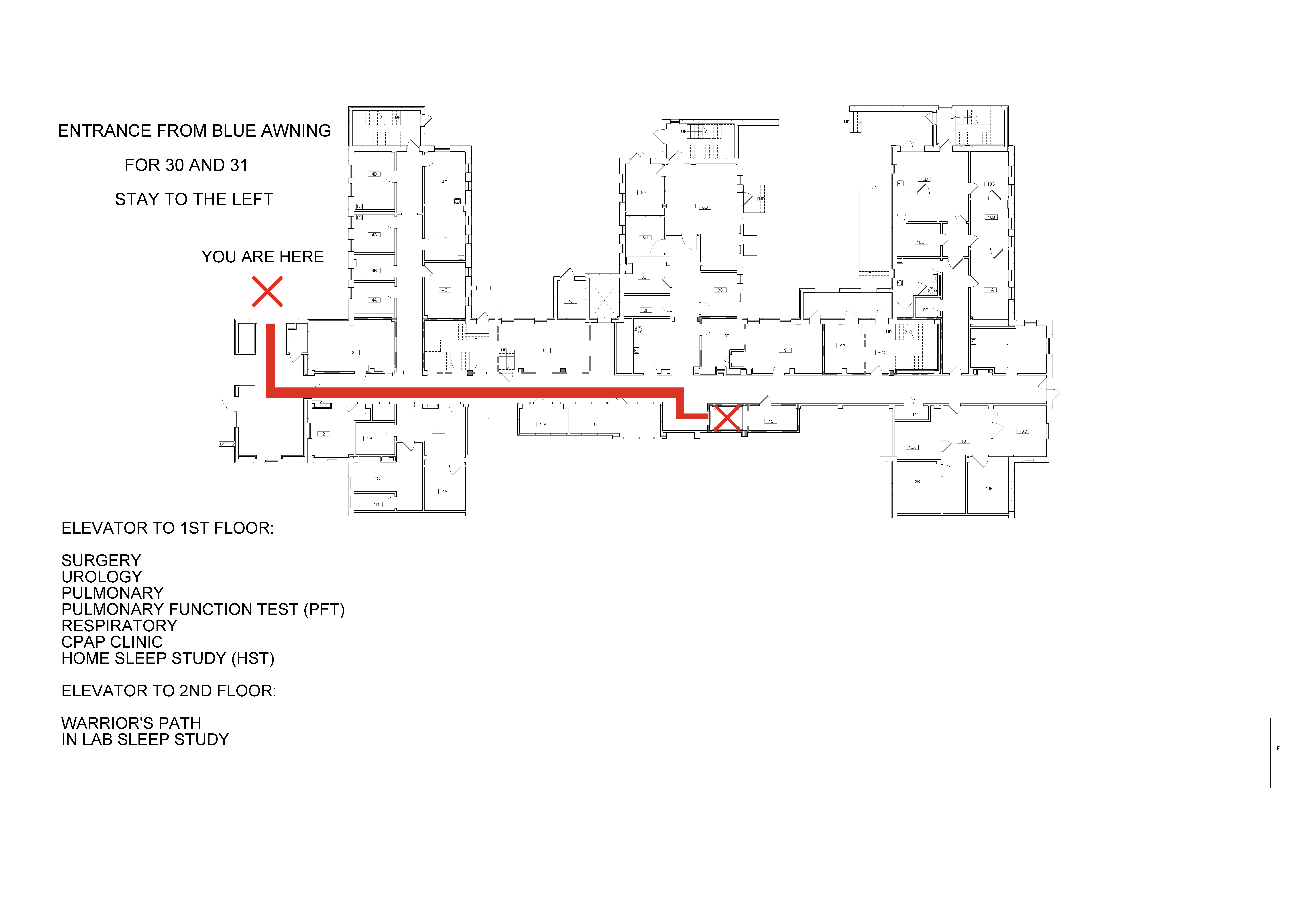 30 blue awning to elevator