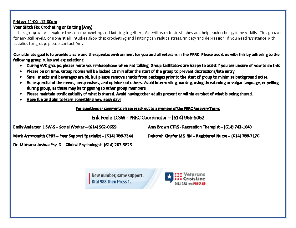 PRRC Schedule Winter 4