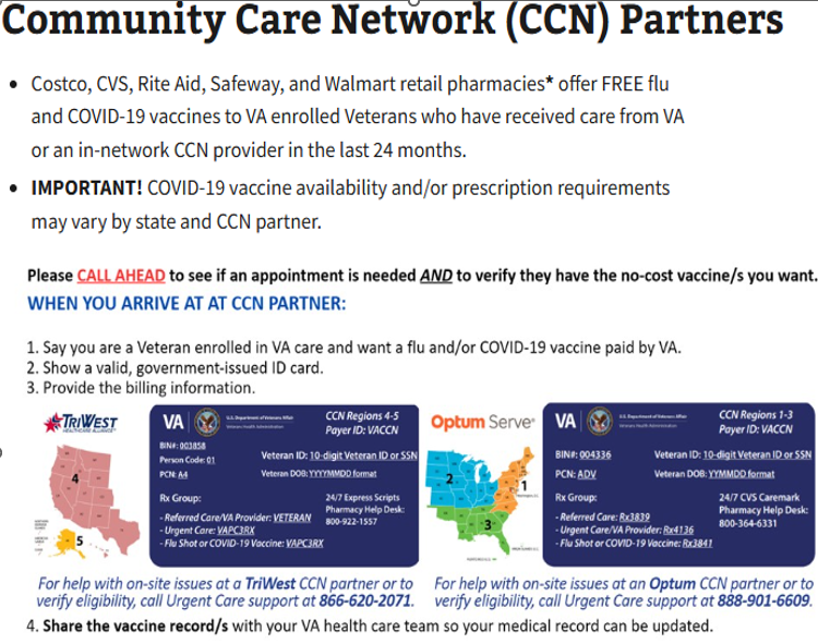 Graphic displaying information about Community Care Network (CCN) Partners.