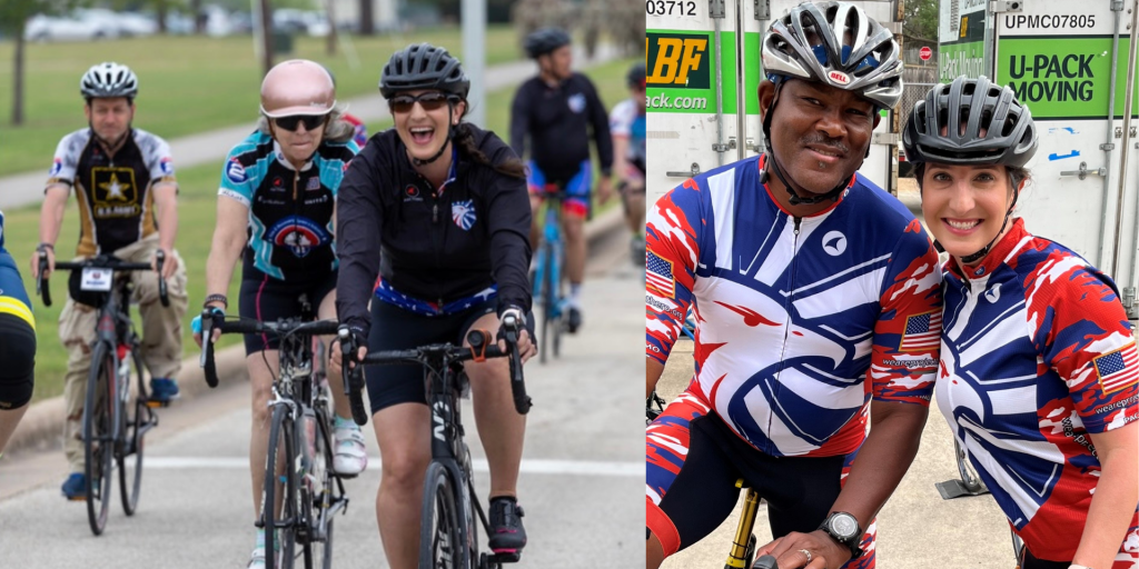 VA employees participate in a bike ride fundraiser.