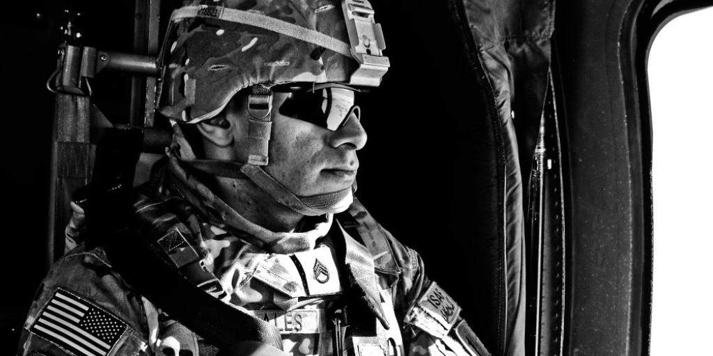 Then-U.S. Army Staff Sgt. Nick Morales on deployment to Iraq, with the 1st Inf. Div.