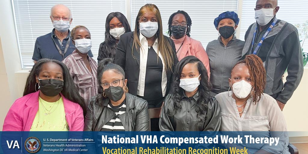 Team photo of the Washington DC VA Medical Center's Compensated Work Therapy Team