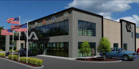 Artist rendering of new Atlantic County Veterans Affairs Community Based Outpatient Clinic in Northfield, NJ. 