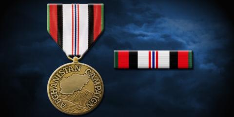 Afghanistan Campaign medal and ribbon