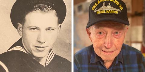 Ken Potts, in Navy in 1941 and in 2021