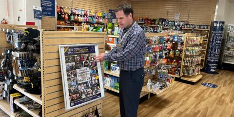 Canteen Chief Kyle Jewell works at the newly revamped PatriotStore/Café in Building 306 where Veterans, visitors and staff on the West LA VA Campus can enjoy fresh-cooked food, cold drinks and an assortment of retail items for purchase. 