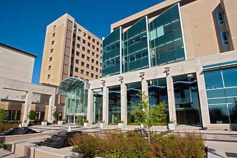 The entrance to the Pittsburgh VA Medical Center--University Drive