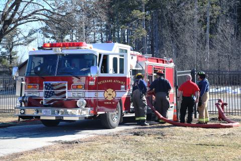 fire truck and crew