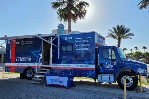 Vet Center wrapped design on large vehicle for outreach