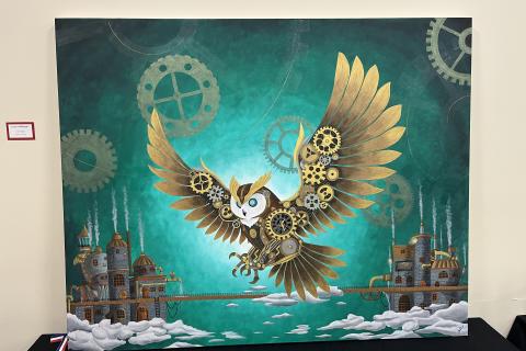 An impressive acrylic painting called
