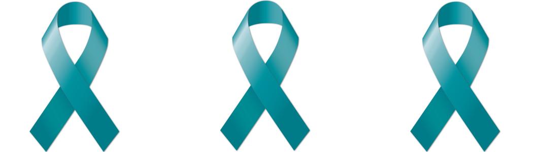 Sexual Assault Awareness Month teal 3-ribbon header