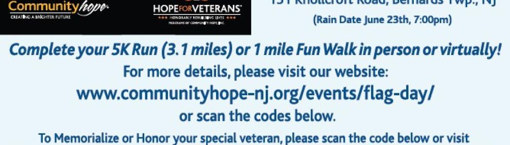 Community Hope's 21st Annual Veterans Flag Day 5K