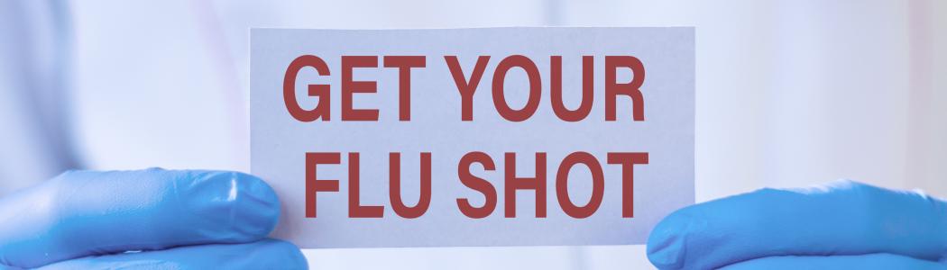 Get your flu shot on piece of paper